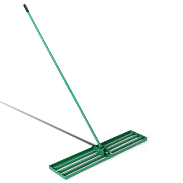 Lawn Leveling Rake,30-inch Heavy-duty Steel Leveler Tool with 75'' Extended Handle for Yard & Garden