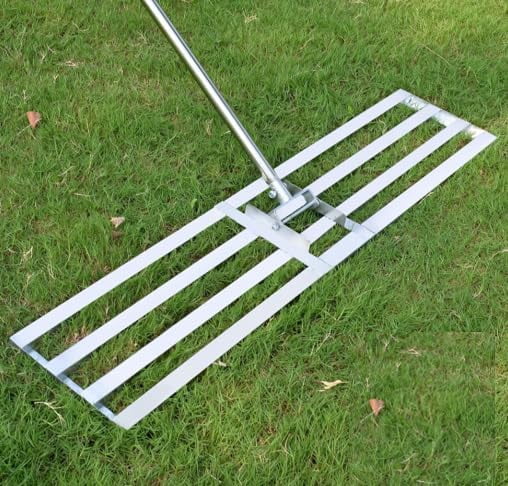 Lawn Leveling Rake, 36" x 10" Level Lawn Tool, Heavy Duty Stainless Steel Lawn Leveler Tool with 6.5 FT Extended Handle, Yard Leveling Rake Suit for Garden, Golf Lawn, Farm