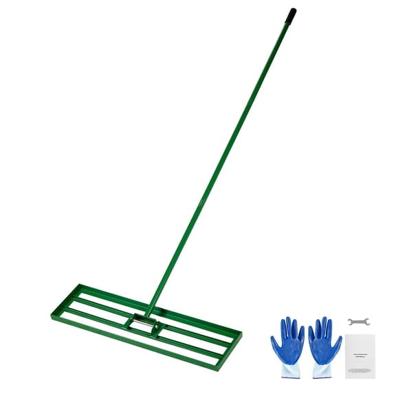 Lawn Leveling Rake 36x10 Inch Heavy-Duty Yard Leveler with 78-Inch Steel Extended Handle for Garden, Golf Lawn, Farm Soil, Sand, Compost and Moss Smoothing Tool for Efficient Lawn Maintenance