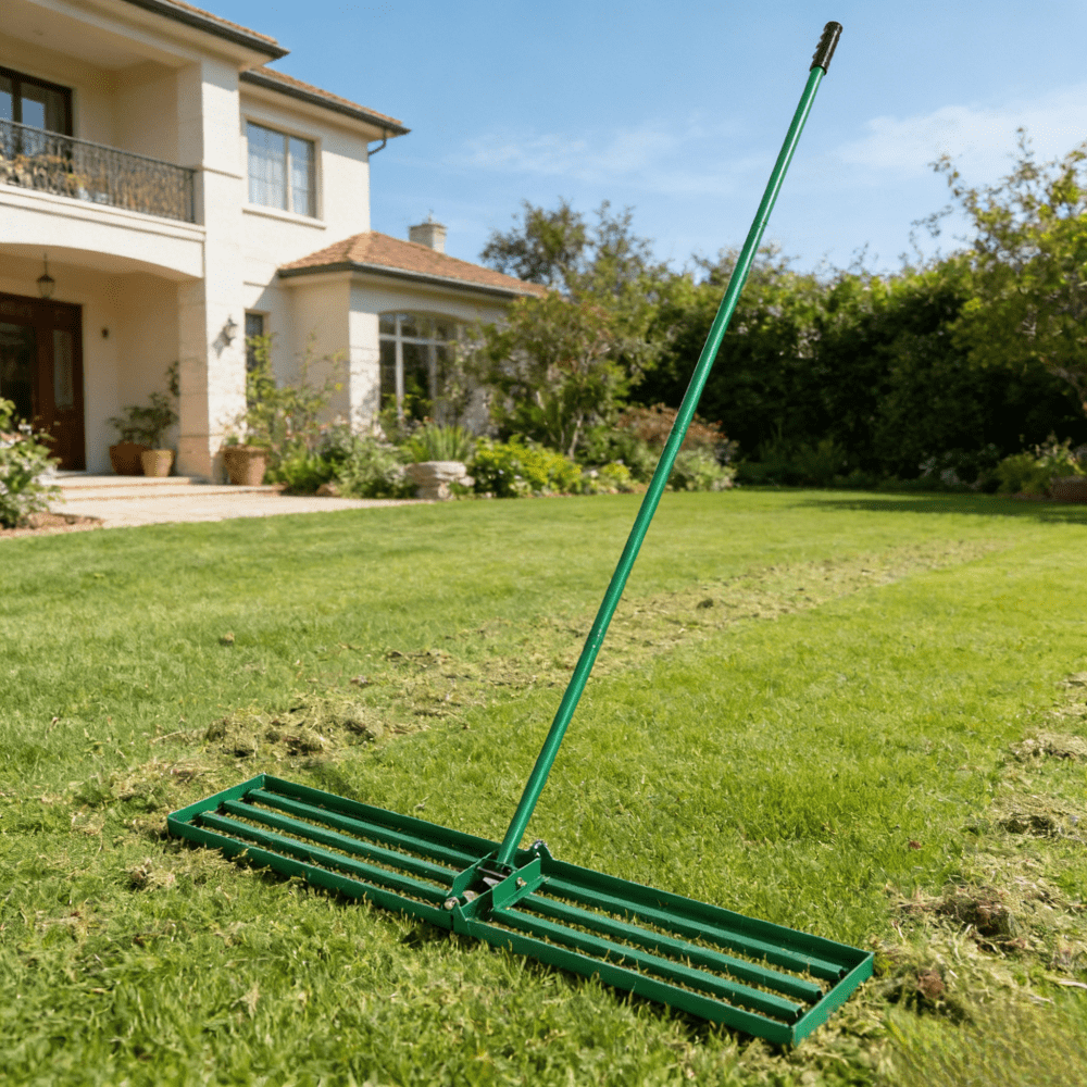 Lawn Leveling Rake 36In Heavy Duty Iron Landscape Grading Tool With 75In Long Handle 180 Degree Adjustable Angle Yard Ground Leveler Topsoil Spreaders Sod Prep Dirt Smoothing Outdoor Pro Use Kit