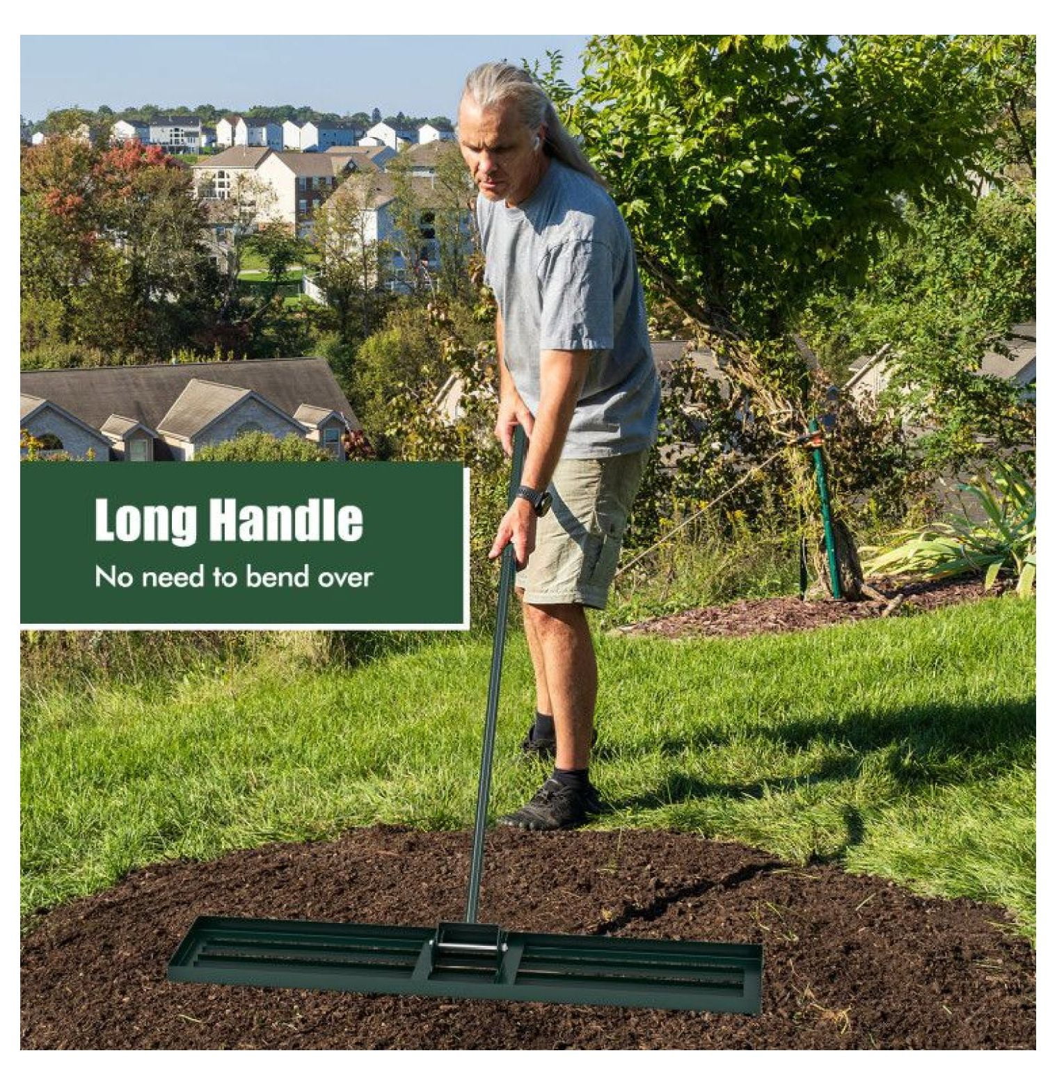 Lawn Leveling Rake 46 x 10 Inch - Heavy Duty Lawn Level Tool for Soil ...