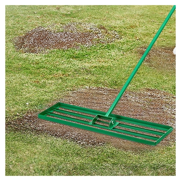 Lawn Leveling Rake 48", Level Lawn Tool, Heavy Duty Yard Leveler, 78" Steel Handle, Garden Golf Lawn Farm Smoothing Rake