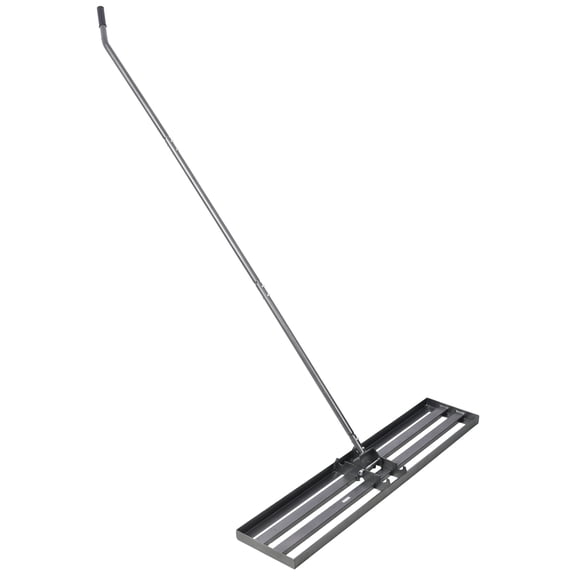 Lawn Leveling Rake, 48"x10" lawn Leveling Tool, Heavy Duty Effort Saving Lawn Level Tool, 7FT Steel Handle Lawn Leveler for Yard Garden Golf Course, Ease Level Soil Sand Dirt Surfaces and Fertilizer