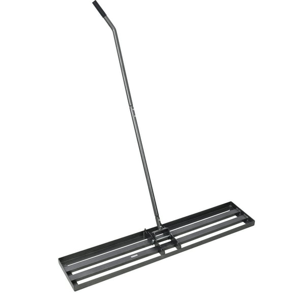 Lawn Leveling Rake, 48"x10" lawn Leveling Tool, Heavy Duty Effort Saving Lawn Level Tool, 7FT Steel Handle Lawn Leveler for Yard Garden Golf Course, Ease Level Soil Sand Dirt Surfaces and Fertilizer