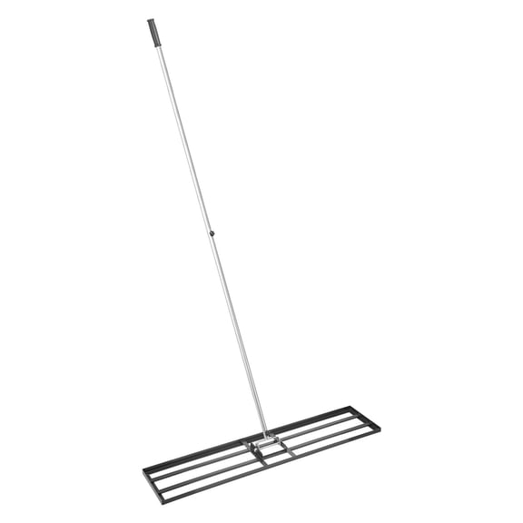 Lawn Leveling Rake 48x10" Plate 83.9" Handle Rust-Resistant Steel 2-Height Adjustable for Yard & Golf