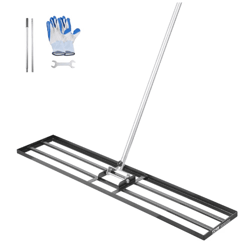 Lawn Leveling Rake 48x10in w/ 83.9" Adjustable Handle for Yard & Garden