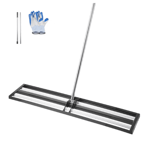 Lawn Leveling Rake 48x10in w/ 83.9" Adjustable Handle for Yard Heavy Duty