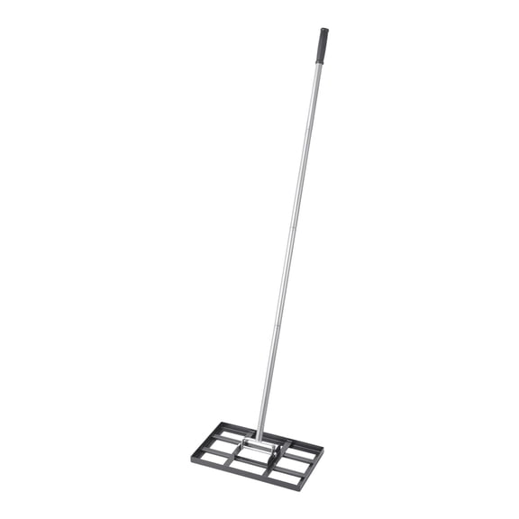 Lawn Leveling Rake, 78" Handle, 17"x10" Plate, 5 Heights Adjustable, Rust-Resistant Carbon Steel, for Yard & Golf Court