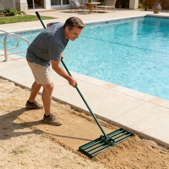 Lawn Leveling Rake Leveling Tool Level Soil or Dirt Ground Surfaces Easily Garden backyard farmland golf course compost sand leveling with 79.5 long handle lawn leveling rake