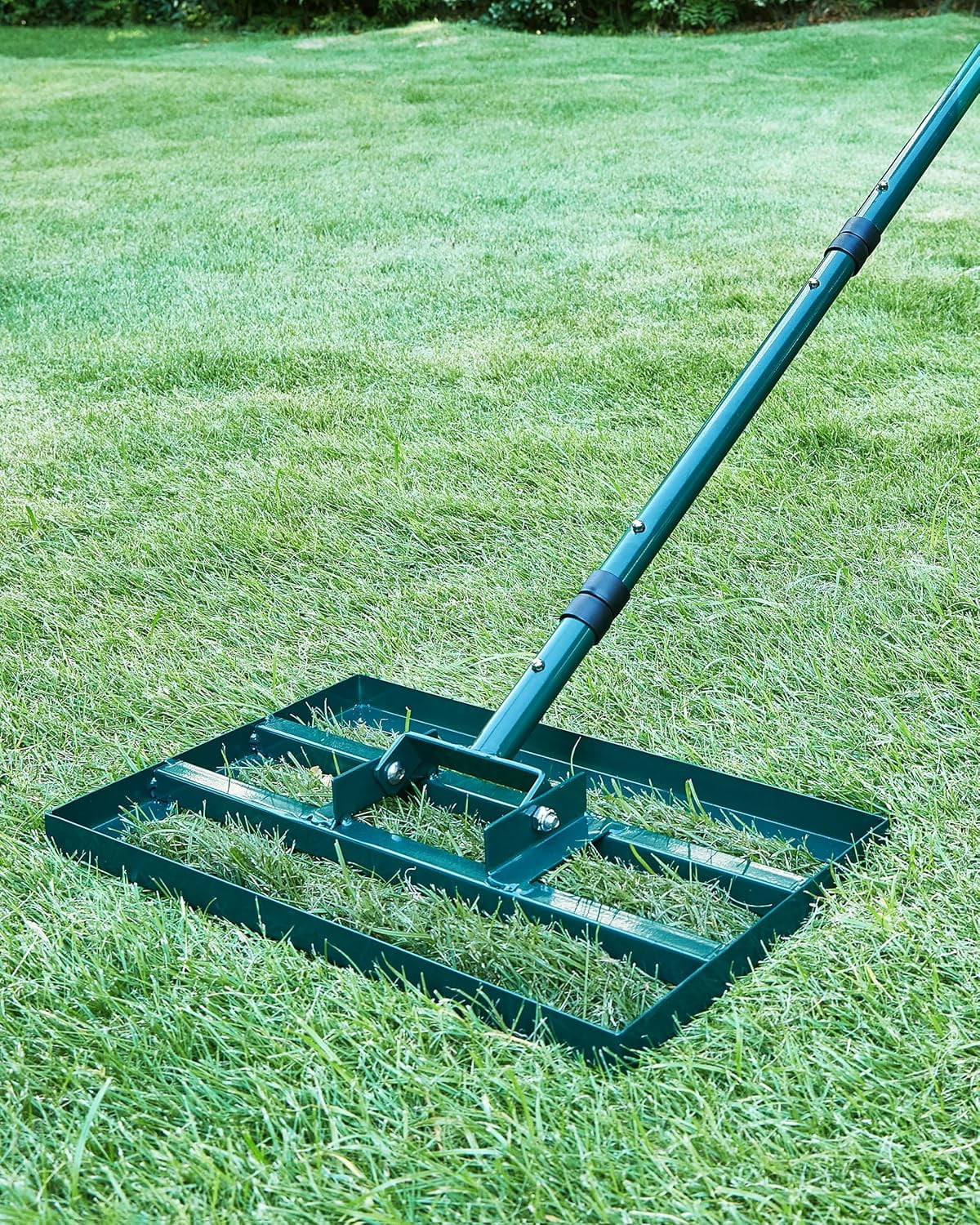 Lawn Leveling Rake,Stainless Steel Lawn Leveler with 30”x10” Ground ...