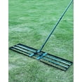thumbnail image 1 of Lawn Leveling Rake,Stainless Steel Lawn Leveler with 45”x10” Ground Plate, 78” Adjustable Long Handle, Heavy Duty Large Level Yard Tool for Grass, Golf Field, Level Soil or Dirt Ground Surfaces-Green, 1 of 6