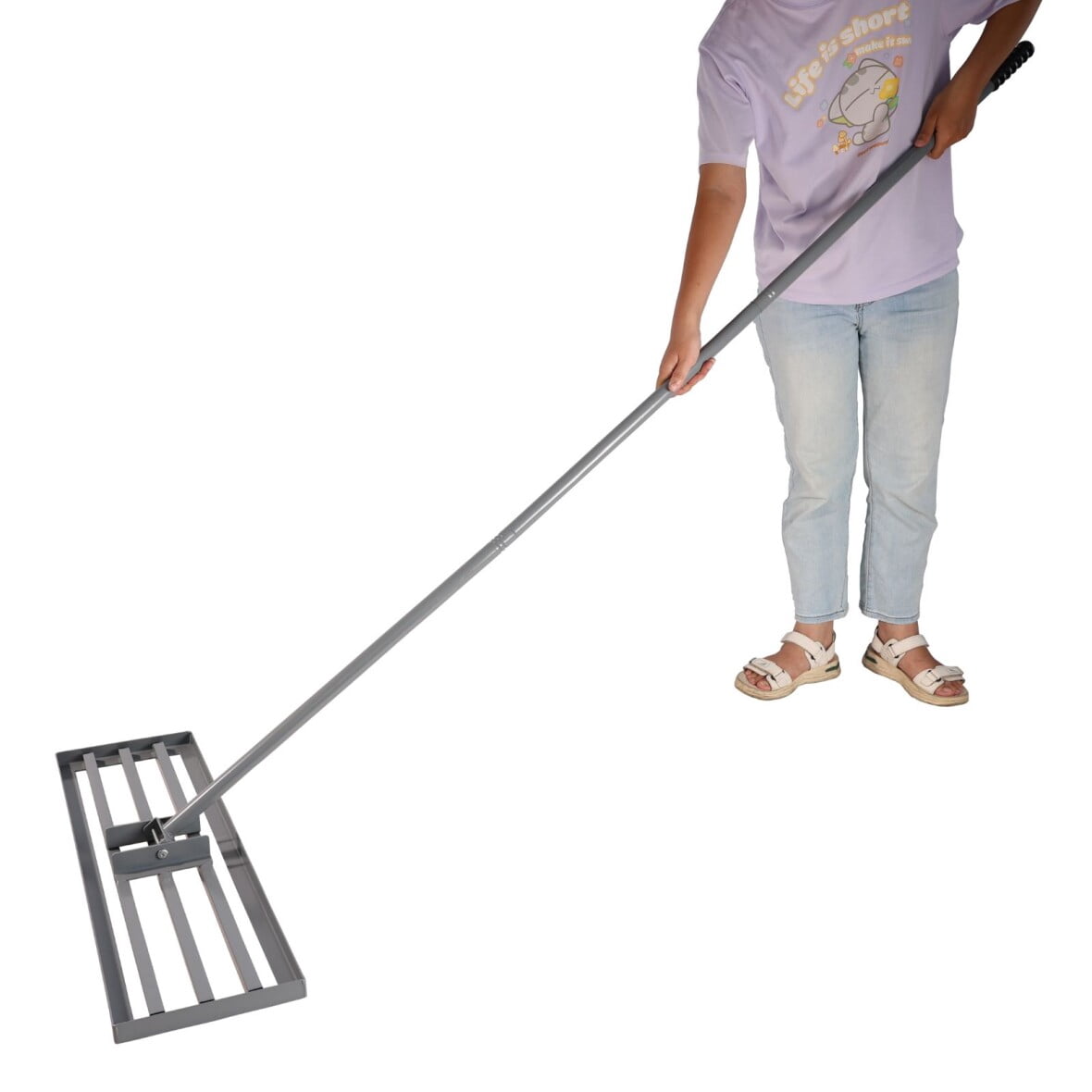 Lawn Leveling Rake, Yard Leveling Tool with Extended 79.5" Long Handle, 29.3×9.4" Heavy Duty Tool for Leveling The Compost Sand Mulch in Garden Backyard Farmland Golf Course