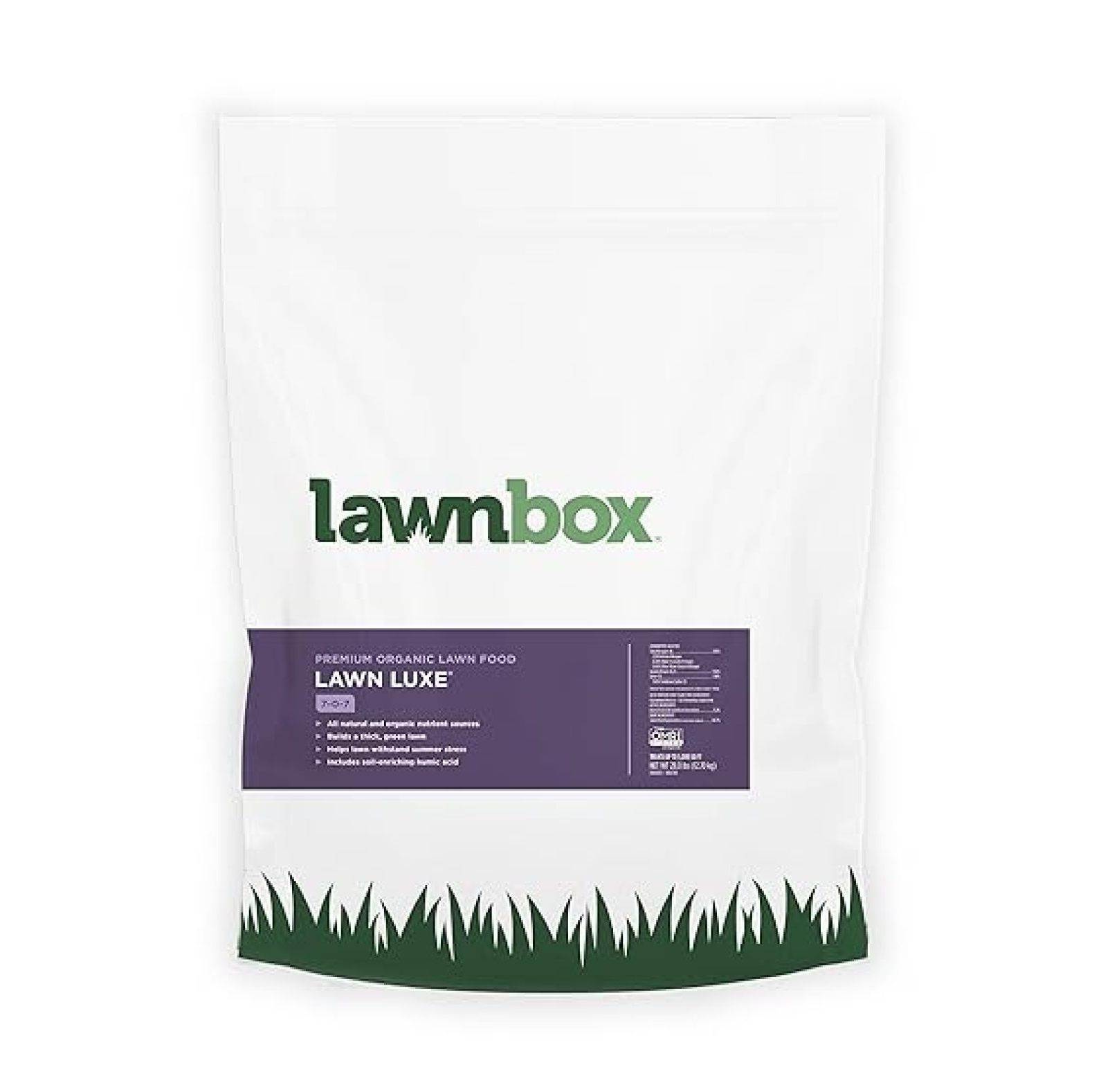 Lawn Luxe 7-0-7 100% Organic Summer Grass Fertilizer 28 lb Bag Covers 5,000 sq ft…