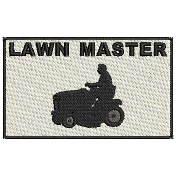 Lawn Master Landscaping Embroidered Patch Iron-On Applique, Cosplay Vest Clothing Badge Back Packs Uniform DIY