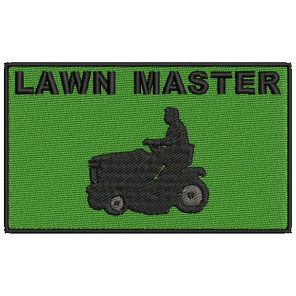 Lawn Master Landscaping Embroidered Patch Iron-On Applique, Cosplay Vest Clothing Badge Back Packs Uniform DIY