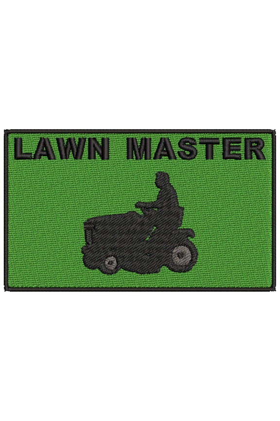 Lawn Master Landscaping Embroidered Patch Iron-On Applique, Cosplay Vest Clothing Badge Back Packs Uniform DIY
