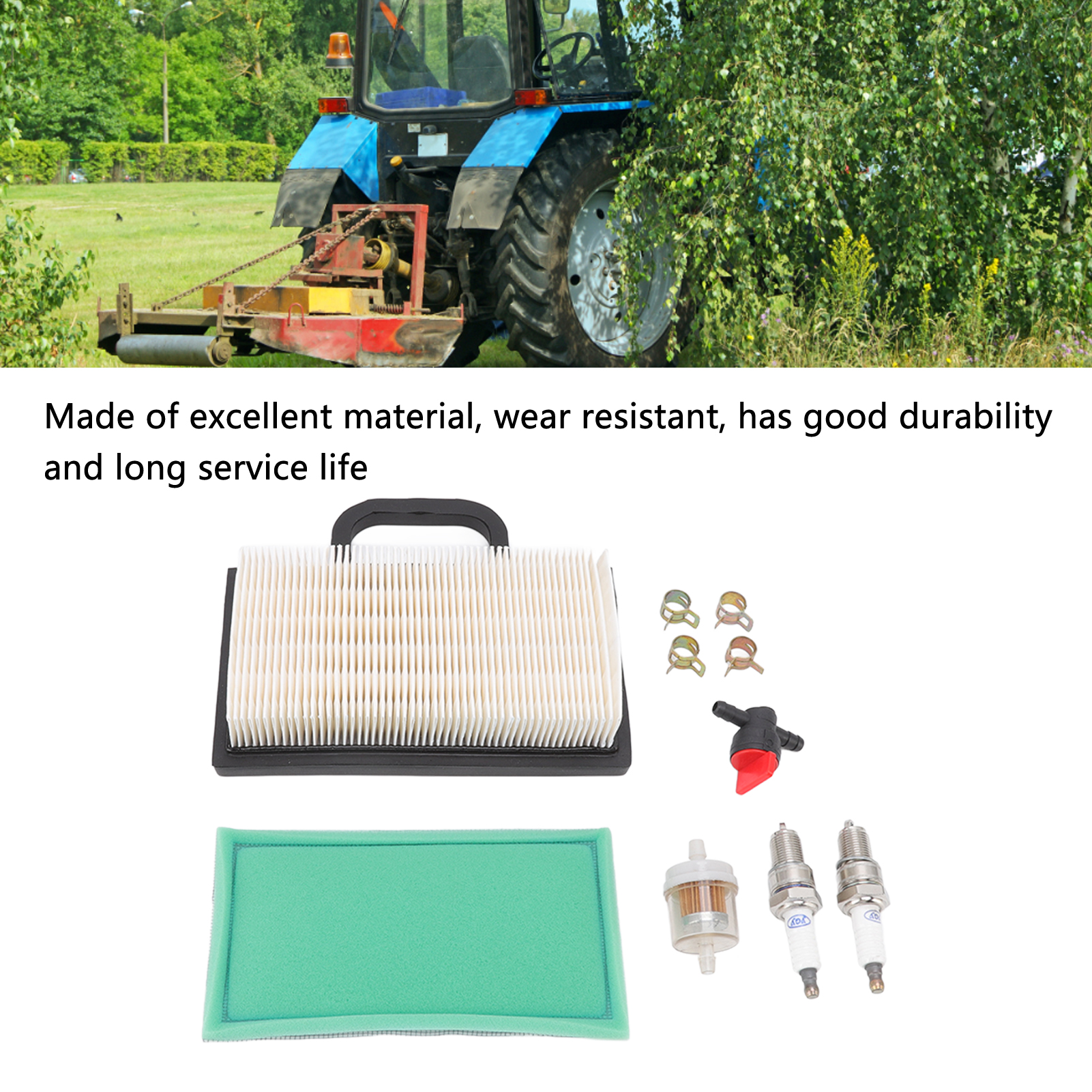 Lawn Mower Air Filter Set Air Filter Sparking Plug Valve Replacement