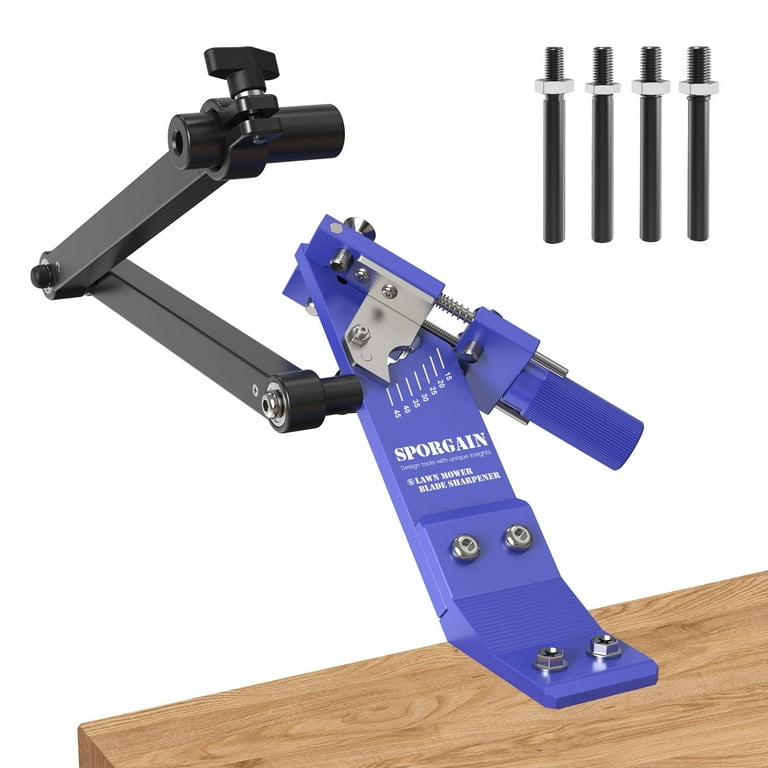 SporGain Lawn Mower Blade Sharpener, 15°-45° Adjustable Frame