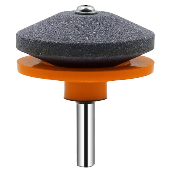 Lawn Mower Blade Sharpener,Universal Lawnmower Blade Sharpener,Mower Sharpening Stone,Blade Sharpener for Power Hand Drill Lawnmower Mulching Blades Hoe Garden Tools Blade(Orange)