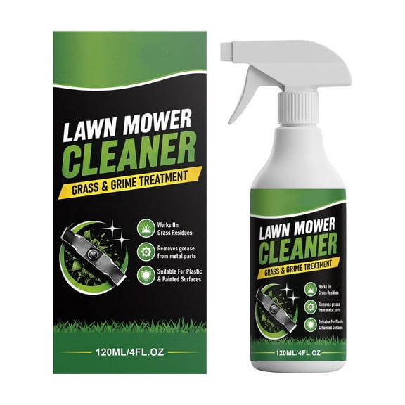 Lawn Mower Cleaner, 120ml Grass, Grease and Grime Removal Spray for Mower Blades, Trimmers and Routine Garden Tool Maintenance