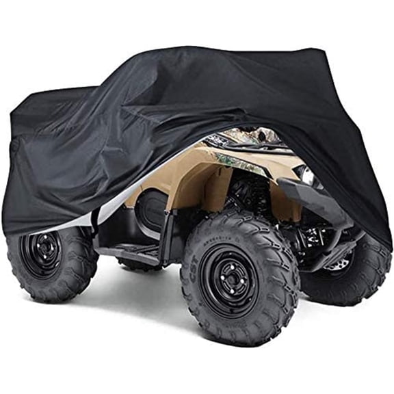 Lawn Mower Cover -Heavy Duty Waterproof Tractor Covers -Universal Fit Durable 210D Polyester Oxford,Snow BlowersUV Resistant with Drawstring & Cover Storage Bag,Black
