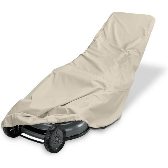 Lawn Mower Cover, Waterproof UV-Resistant Storage Slip on Cover, Universal Fitt Push Lawn Mower Storage with Drawstring, Full Protection Up to 22 Inches Wide, Waterproof Lawnmower Covers for Outdoor