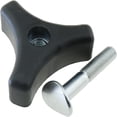 thumbnail image 1 of Lawn Mower Handle Knobs Nut Bolt, Heavy Duty Triangular Handle Fastening Screw, Replacement for Lawn Mower, 1 Set, 2.13x0.88" & 1.86x0.78", 1 of 3