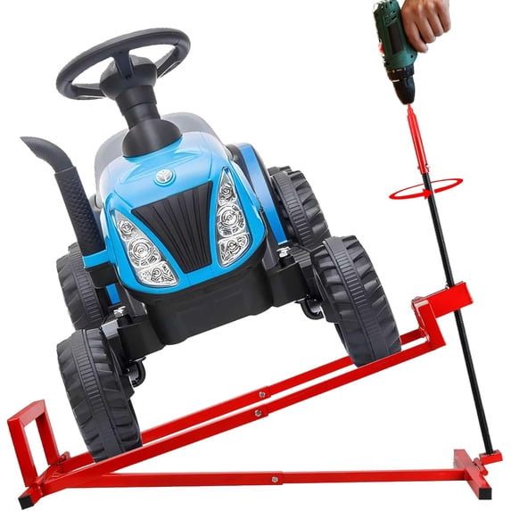 Lawn Mower Lift Jack, Lifting Platform 882 Lbs Capacity Telescopic Maintenance Jack with Manual Handle and Power Tool Extension Handle, Ride on Lawn Mower for Garden Tractors & Riding Lawn Mower