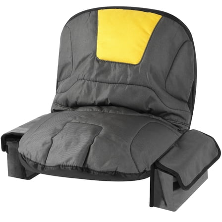 Lawn Mower Seat Cover with Multiple Pouch Waterproof Lawn Mower Seat Protector Heat Resistance Tractor Seat Cover Breathable 600D Oxford Cloth Mower Seat Protective Cover for Lawn Mower