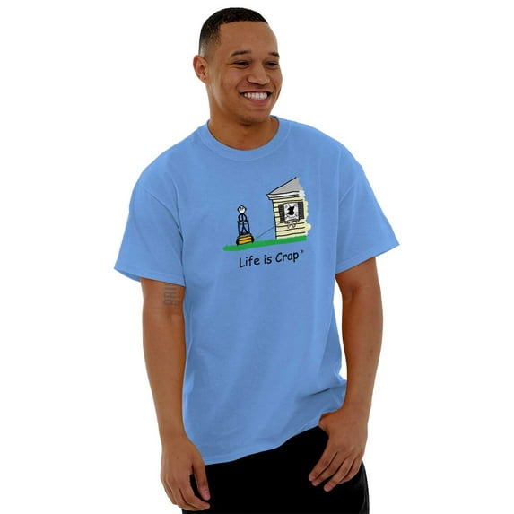 Lawn Mower Shattered Broken Window Men's Graphic T Shirt Tees Brisco Brands X
