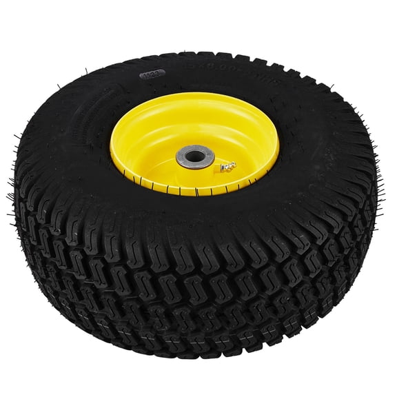 Lawn Mower Tires 15x6-6 with Rim, 2-Pack Tubeless