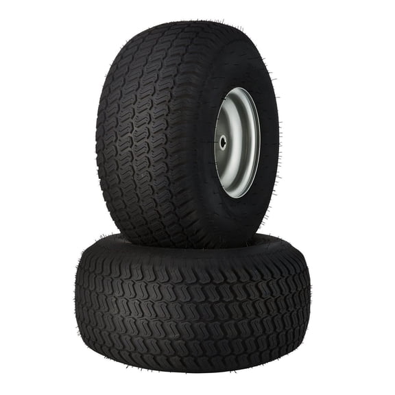 Lawn Mower Tires with Rim 20x8-8, 2-Pack Tubeless Tractor Tires, 3.5" Offset Hub, 3/4" Bushing, S-Turf Pneumatic Wheels for Riding Mowers & Lawn Tractors