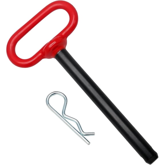 Lawn Mower Trailer Hitch Pin 5/8 x 6 Inch Trailer Gate Pin, Heavy Duty Towing Hitch Pin with Rubber Coated, Garden Tractor Trailer Hitch Pin for ATV, Golf Cart, RV, Truck, Boat, Car