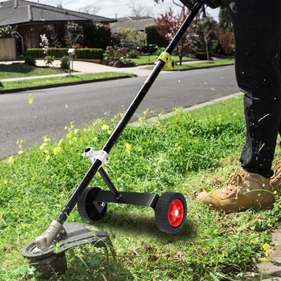 Lawn Mower Wheel Set Portable Grass String Trimmer Wheels Weed Trimmer Auxiliary