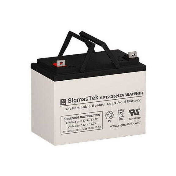Lawn Mower YTH 1542 XP Replacement Battery - 12 Volt 35AH U1 AGM Battery with Nut & Bolt Terminal by SigmasTek