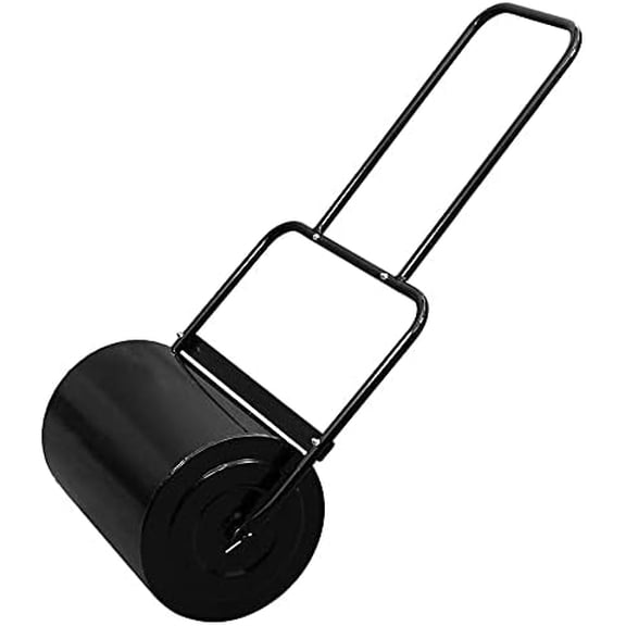 Lawn Roller, 10 Gallons Water and Sand Filled Garden Drum Roller with U Shaped Handle Tow beind Sod Roller for Planting, Seeding$$Garden & Patio