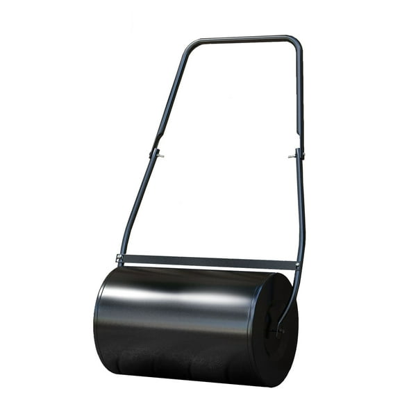 Lawn Roller 38L Heavy Duty, Push/Tow Garden Roller w/ U-Handle - Water or Sand Filled for Seed, Sod & Uneven Ground