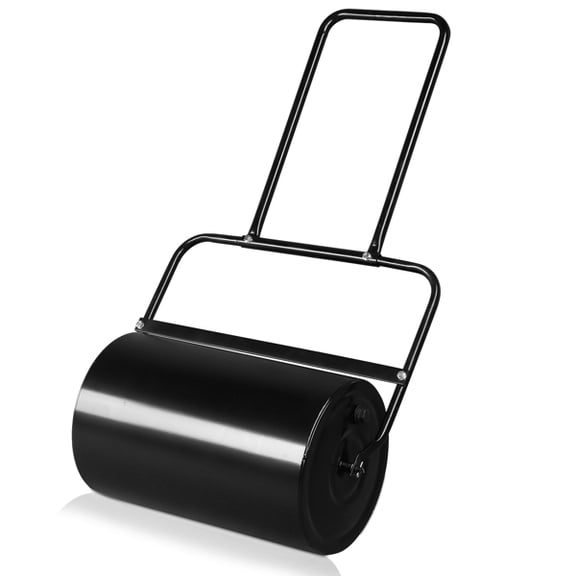 Lawn Roller,Water-Fillable Steel Drum for Leveling Turf,Seeding & Sodding,Push/Tow Handle