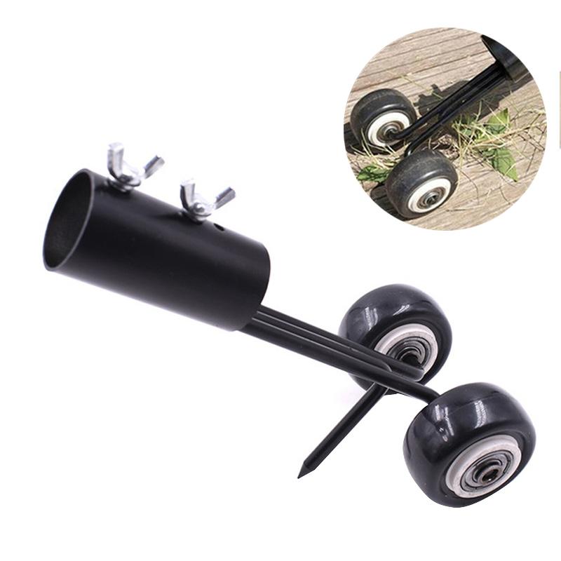 Lawn Rollers Weed Hook On Wheels Broom Handle Home Gardening Weeding