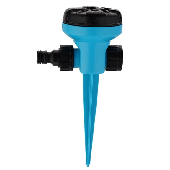 Lawn Sprinkler Rotating Garden Irrigation System Multi Stage Adjustable Water Sprayer with Ground Spike for Yard Watering Standard Fitting