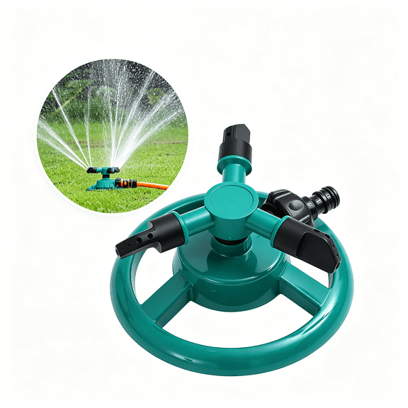 Lawn Sprinkler with 360 Round Base,Adjustable Rotating Sprinkle,Automatic Garden Water Sprinklers,Lawn Irrigation System,Large Area Coverage