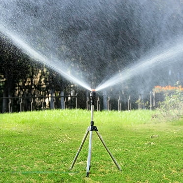 Rotating Tripod Sprinkler,360 Degree Automatic Rotating Irrigation Watering Sprinklers,Sprinklers for Lawn Garden Yard,Telescoping Tripod Sprinkler Household Automatic Irrigation System