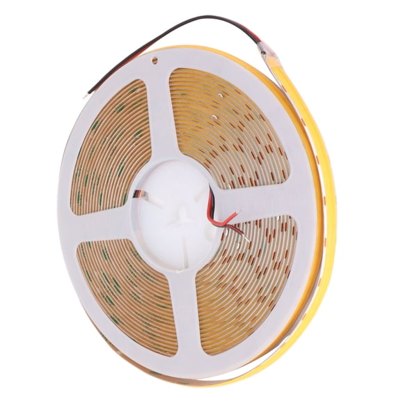 Lawn Supplies COB LED Strip Lamp, 24V Low Voltage Tape Light Adhesive High Brightness Large Luminous Angle for Cabinet for Bedroom 3000K Warm Light
