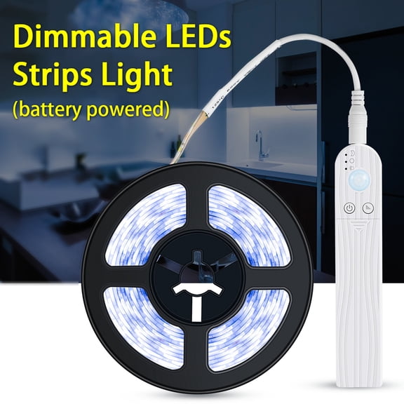 Lawn Supplies Light Dimmable LEDs Strips Light PIR Motion Sensor 1m 60LEDs Rope Light for TV Computer Desktop Background Home Kitchen Decorative Lighting