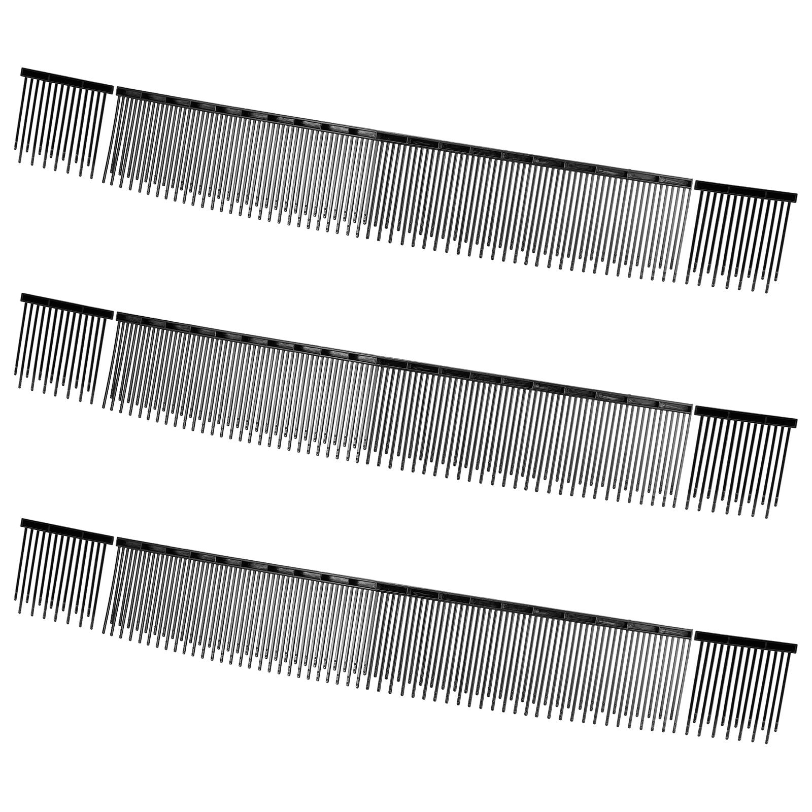 Lawn Sweeper Brush Replacement 3-Pack, V-Shaped Design for 30" Push Lawn Sweepers, Flat-Square Bristle for Acorns and Nuts, Quick-Release Mounting for Easy Installation