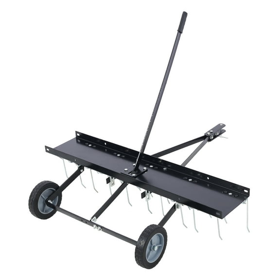 Lawn Sweeper Dethatcher - 40 Inch Tow Behind Rake, Tractor Attachment