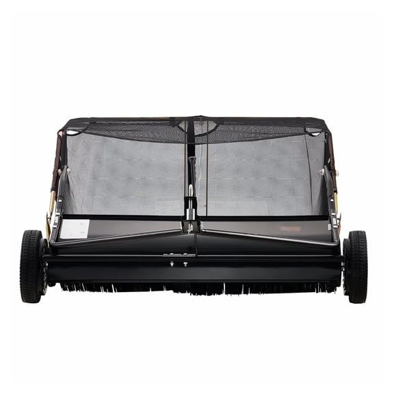 Lawn Sweeper Tow Behind 42 Inch, 12 cu.ft. Grass Collector, Heavy Duty Leaf Sweeper, Adjustable Height, ATV/UTV/Tractor Attachment