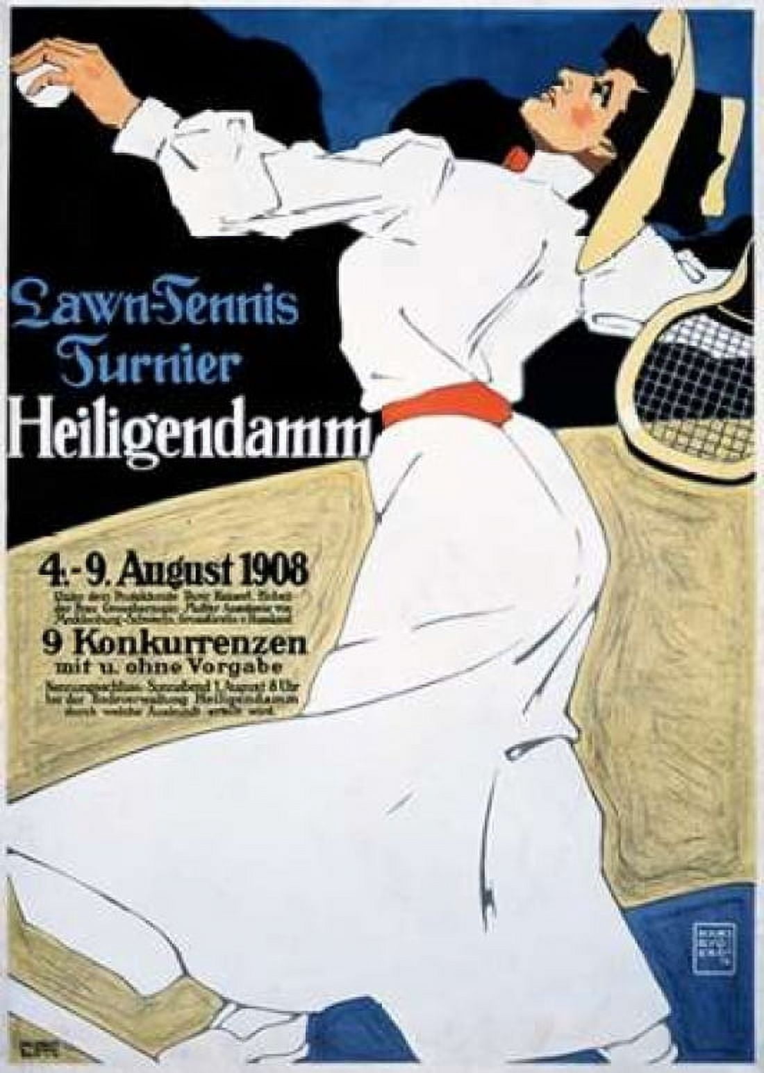 Lawn Tennis Tunier Canvas Art - Hans Rudi Erdt (20 x 28)