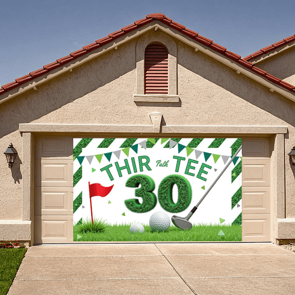 Lawn Theme Banner Golf Design Decoration Party Flag for Outdoor Event Celebration Milestone Birthday Display