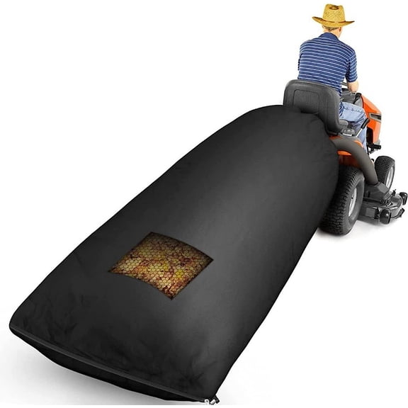 Lawn Tractor Grass Catcher Bag Large Capacity Wear Resistant Black